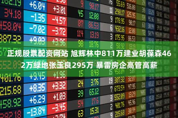 正规股票配资网站 旭辉林中811万建业胡葆森462万绿地张玉良295万 暴雷房企高管高薪